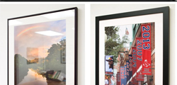 <b>Standard Framing (With Glass)</b> This is our most popular framing style. It makes use of thin frames with acrylic (glass) glazing. It has an aesthetic quality that is quite pleasing. <br>